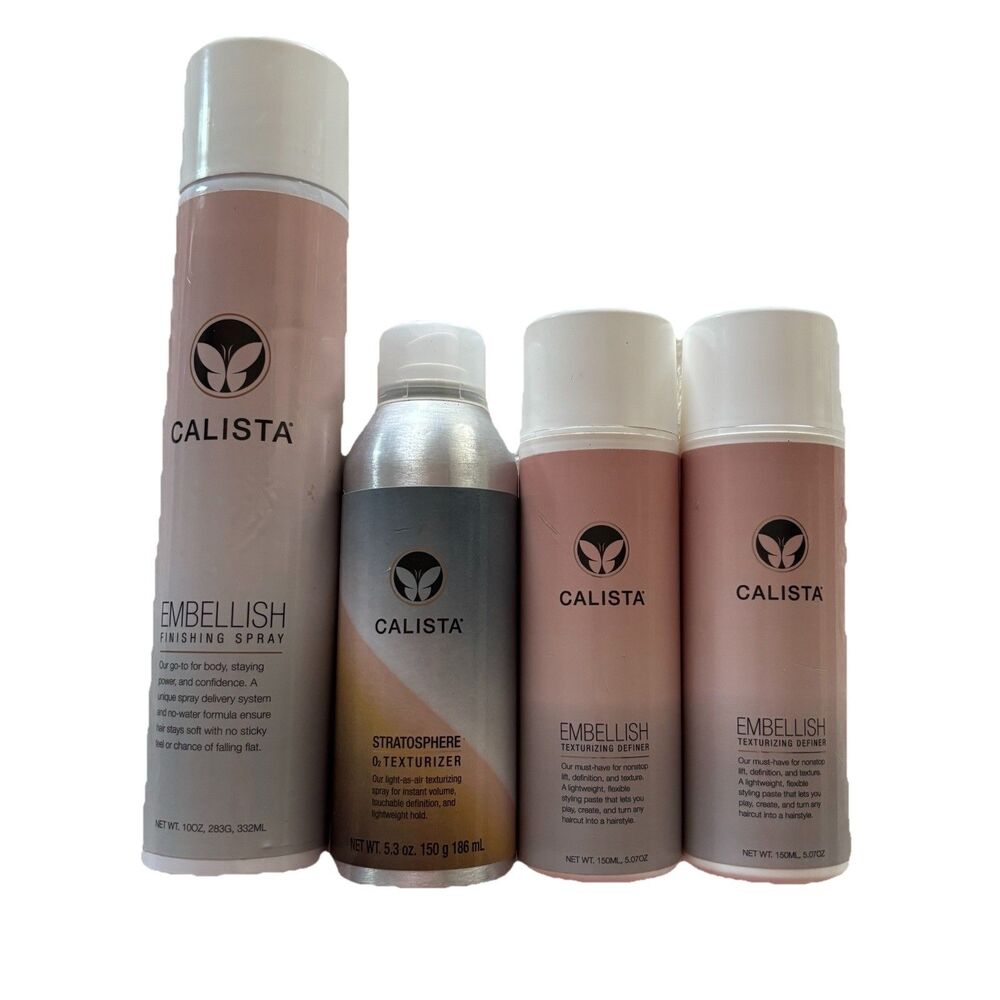 Calista Hair Products LOT Embellish Finishing Texturizing Stratosphere NEW